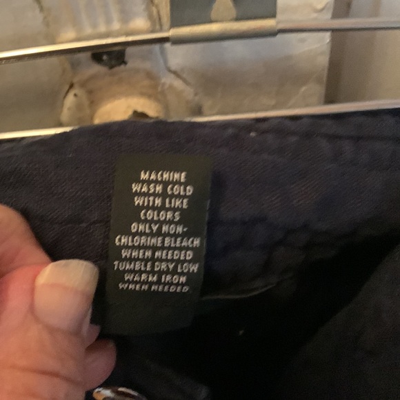 INC International Concept Navy Linen Cargo Pants size 10 Lots of details - Picture 11 of 11